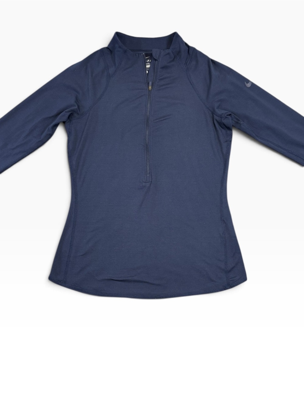 Nike Dri-FIT Women's Half Zip Running Pullover Navy Blue Small S Mock Neck